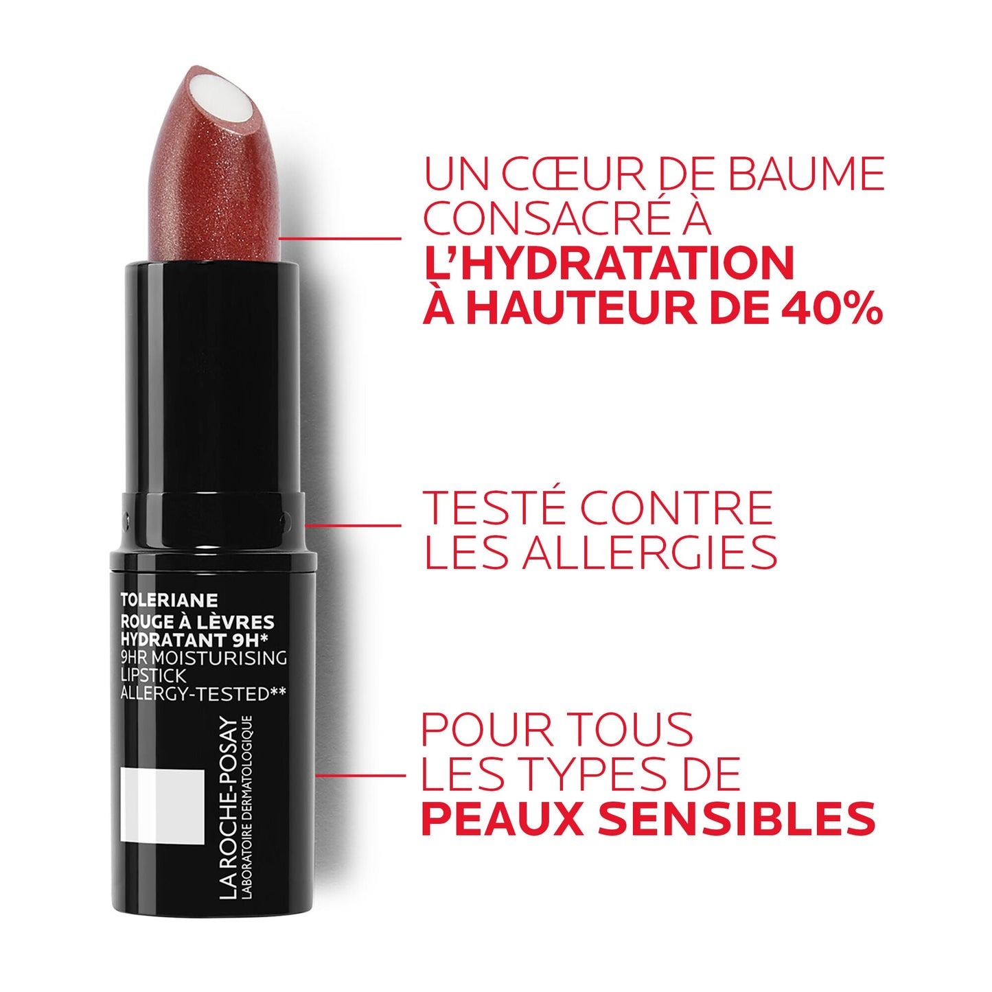 TOLERIANE NOVALIP ROUGE À LÈVRES HYDRATANT - 198 - ROUGE MAT
