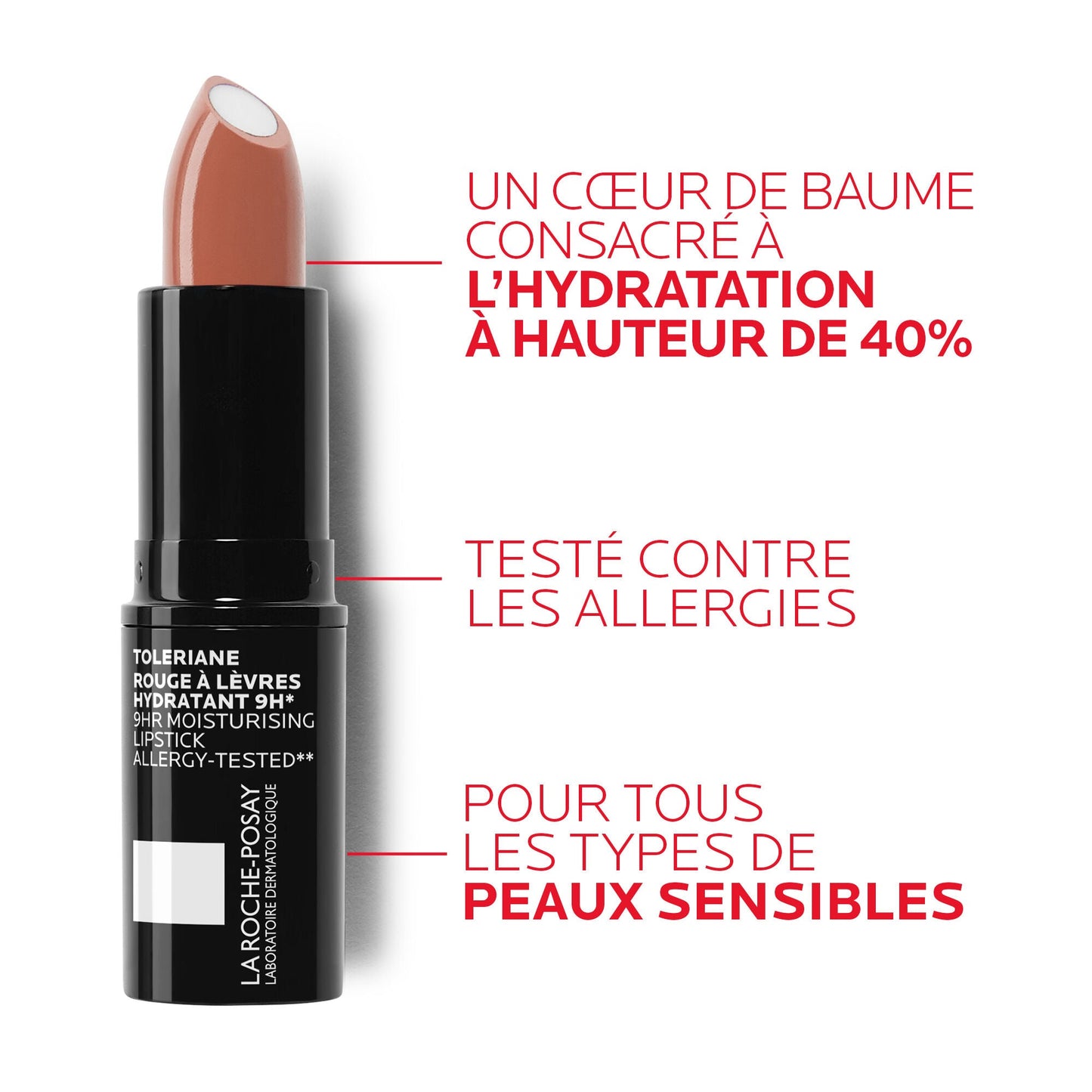TOLERIANE NOVALIP ROUGE À LÈVRES HYDRATANT - 198 - ROUGE MAT
