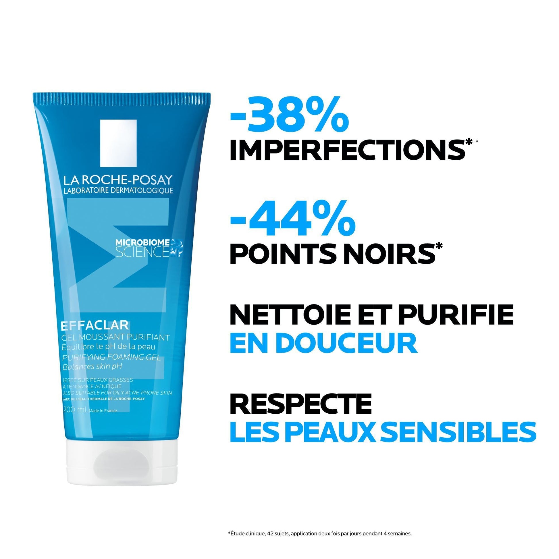 EFFACLAR GEL MOUSSANT PURIFIANT NETTOYANT PEAU GRASSE - 200 ml
