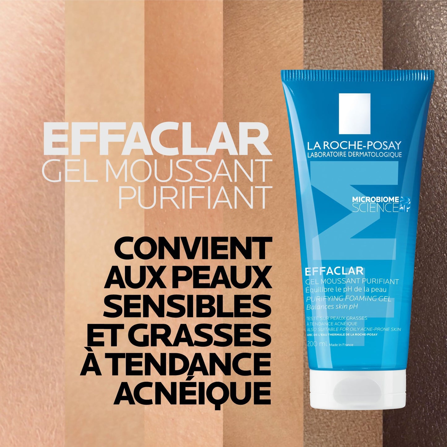 EFFACLAR GEL MOUSSANT PURIFIANT NETTOYANT PEAU GRASSE - 200 ml