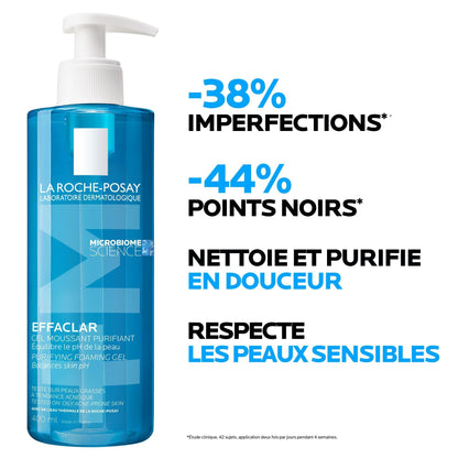 EFFACLAR GEL MOUSSANT PURIFIANT NETTOYANT PEAU GRASSE - 400 ml