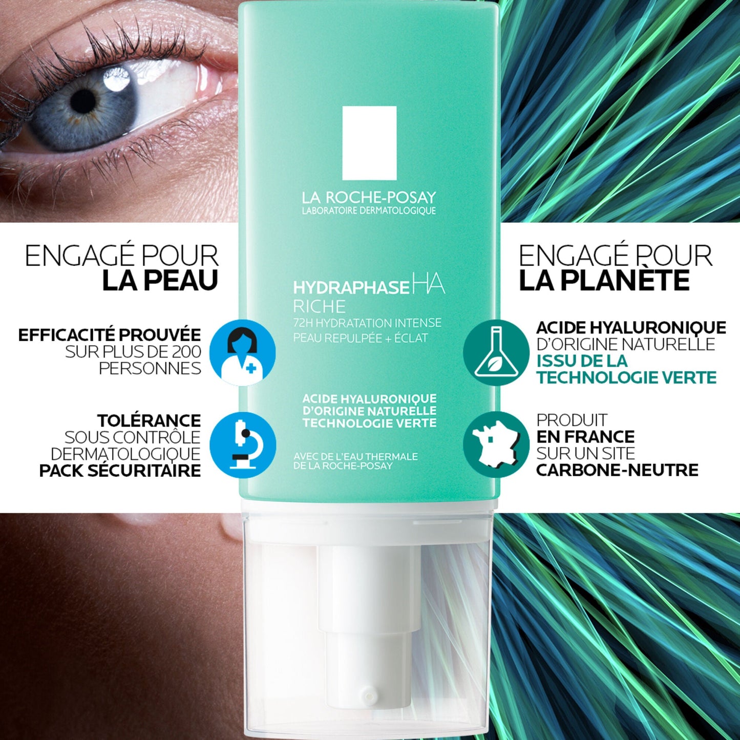 HYDRAPHASE HA RICHE CRÈME HYDRATANTE VISAGE - 50 ml