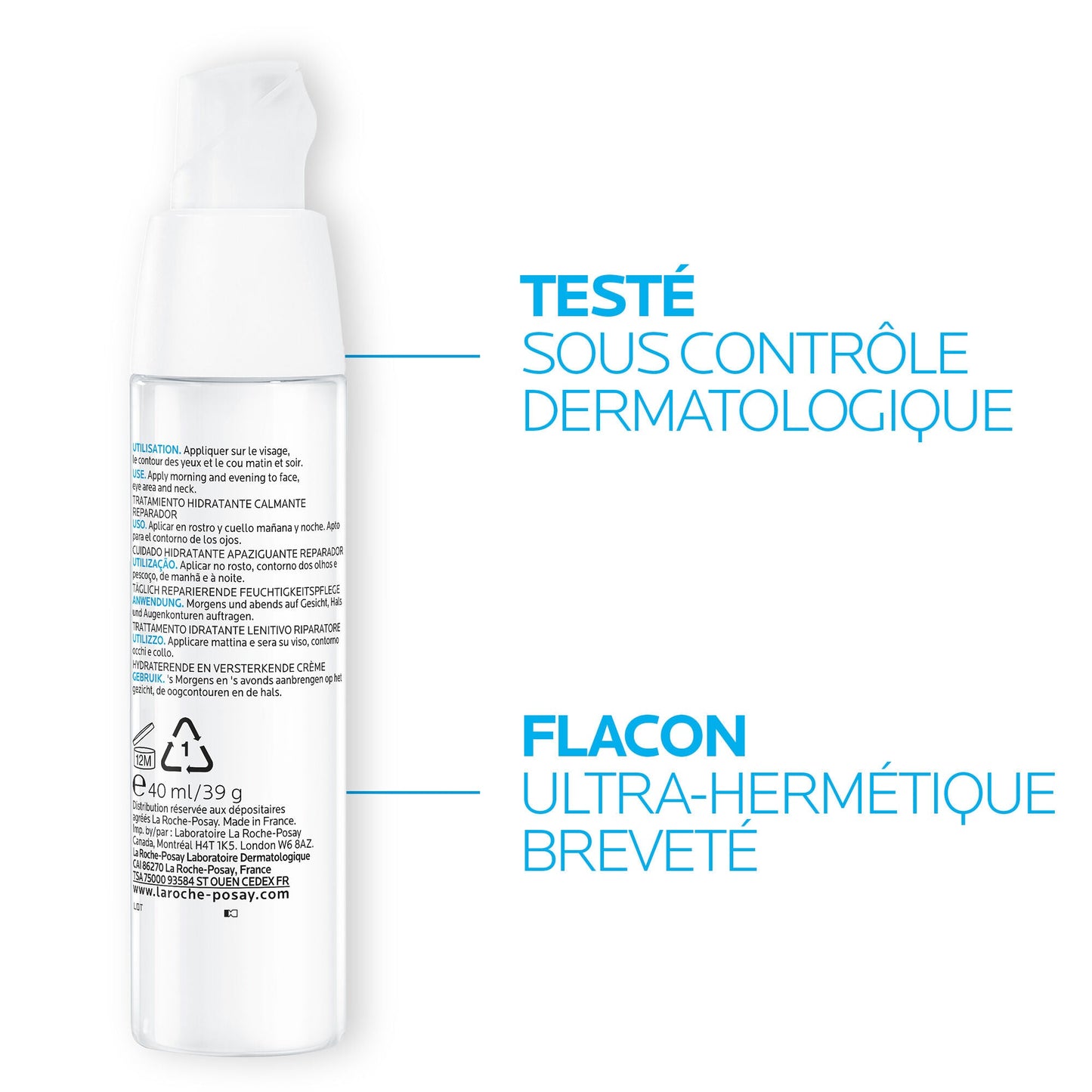 TOLERIANE DERMALLERGO CRÈME HYDRATANTE PEAU SENSIBLE ET ALLERGIQUE - 40 ml