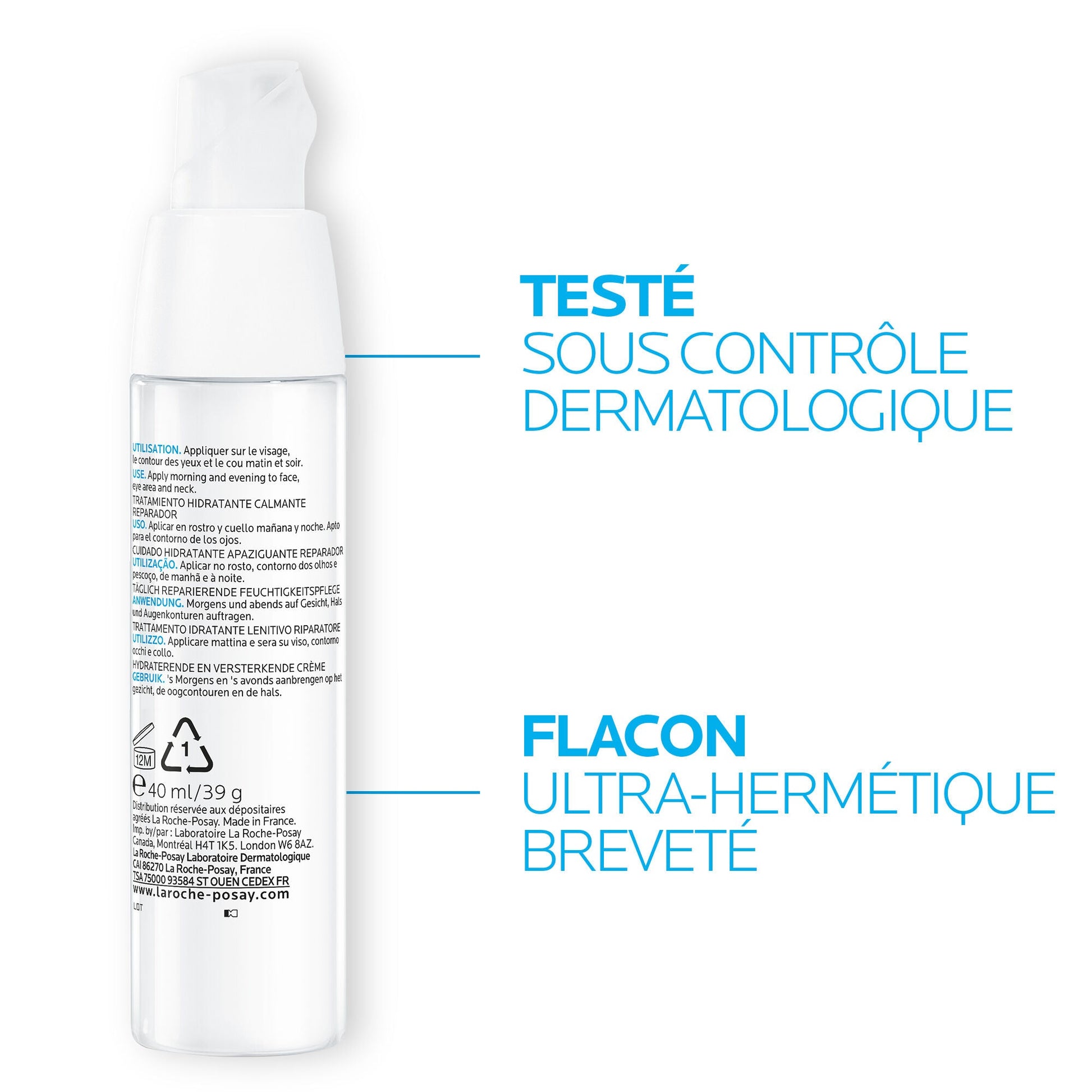TOLERIANE DERMALLERGO CRÈME HYDRATANTE PEAU SENSIBLE ET ALLERGIQUE - 40 ml