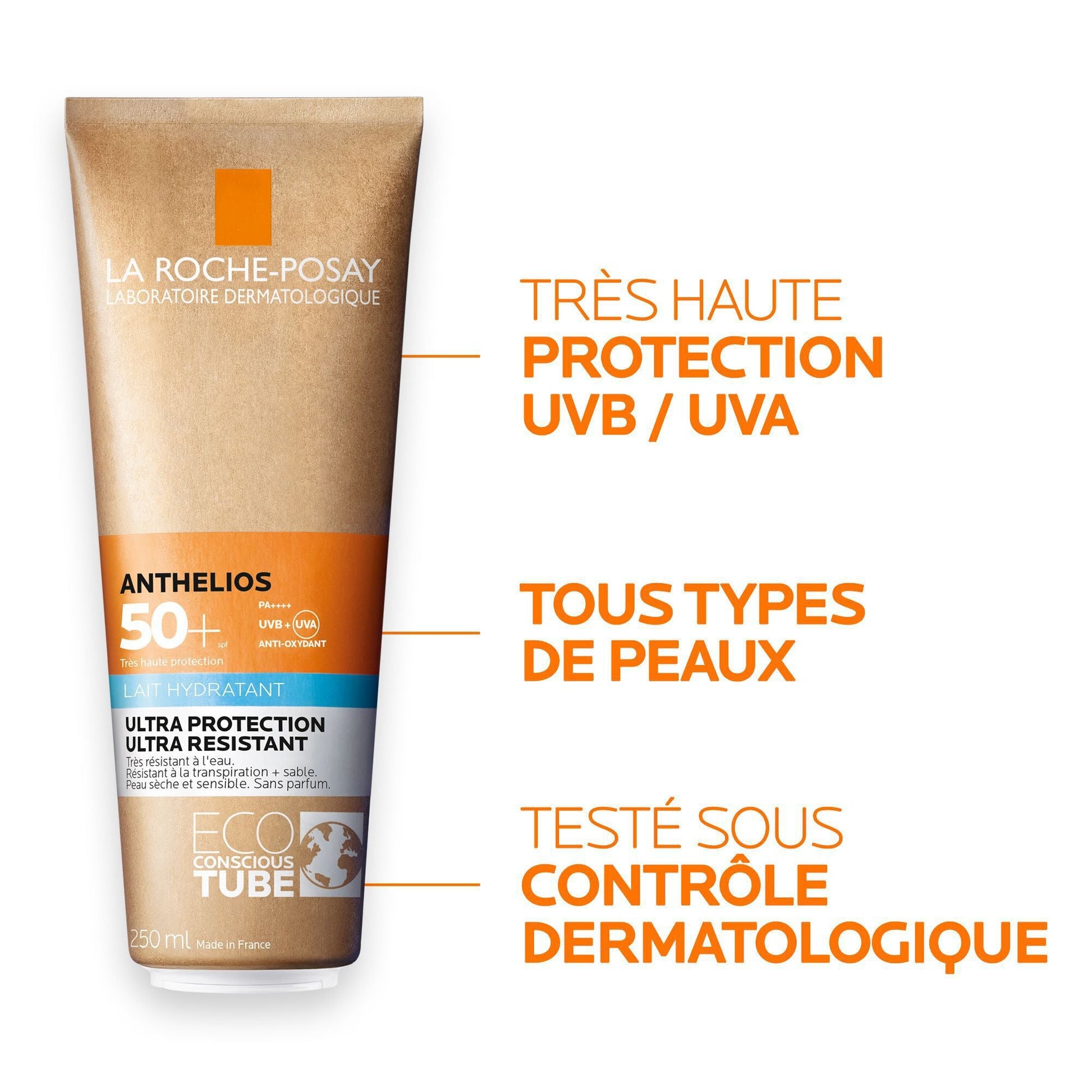 ANTHELIOS CRÈME SOLAIRE LAIT HYDRATANT TUBE ECO-RESPONSABLE SPF50+ - 250 ml
