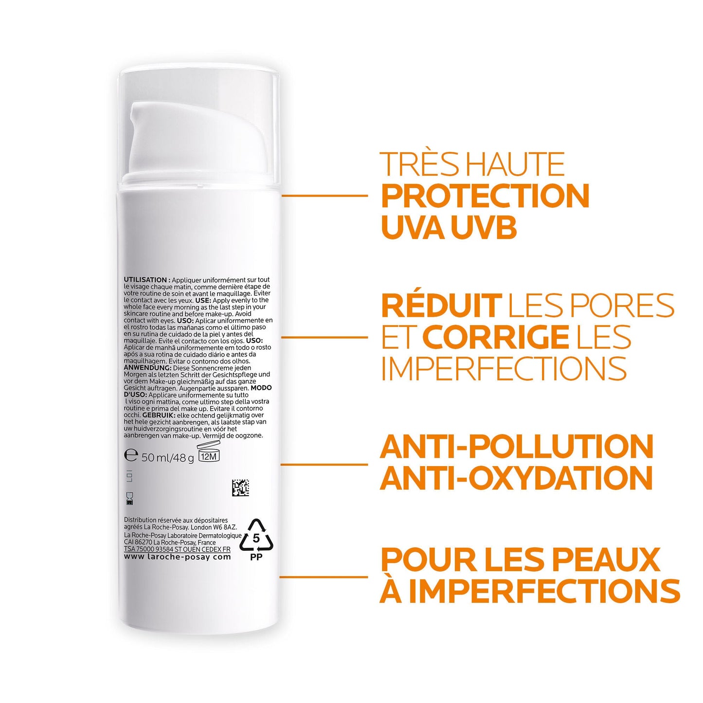 ANTHELIOS CRÈME SOLAIRE MATIFIANTE - 50 ml