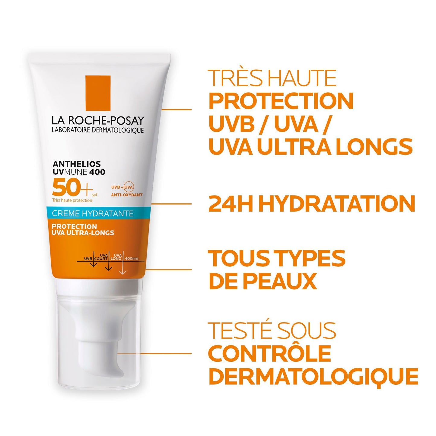 ANTHELIOS UVMUNE 400 CRÈME SOLAIRE PEAU SENSIBLE SPF50+ - 50 ml