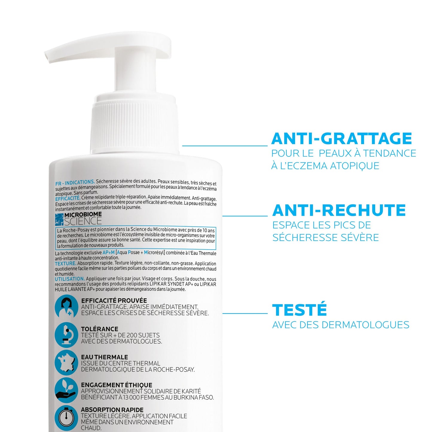 LIPIKAR CRÈME AP+M CRÈME HYDRATANTE CORPS - 400 ml