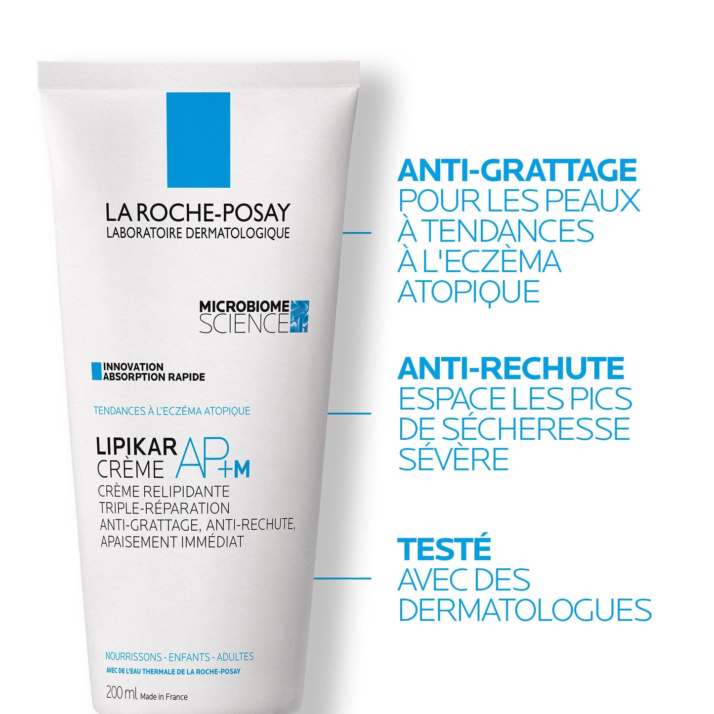 LIPIKAR CRÈME AP+M TUBE À BASE DE CARTON - 200 ml