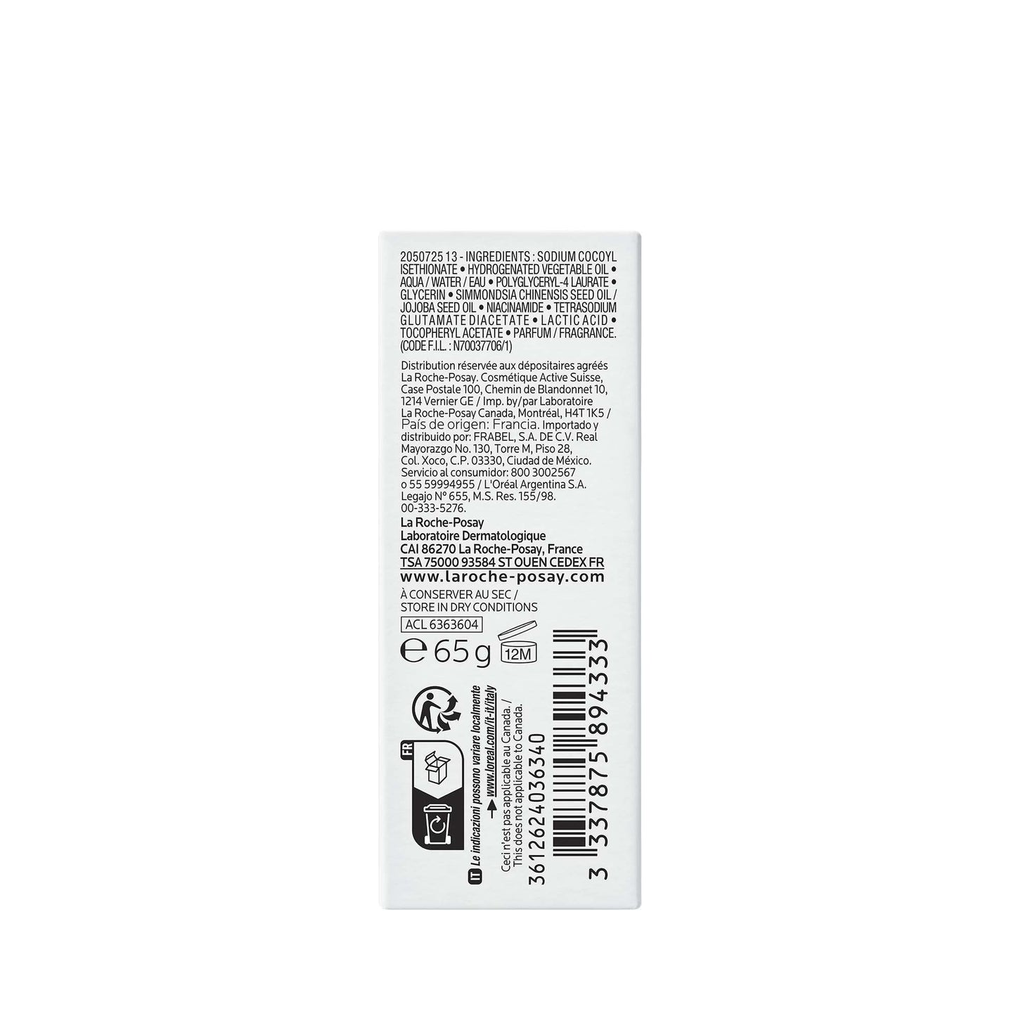 EFFACLAR PAIN DERMATOLOGIQUE - 65 g