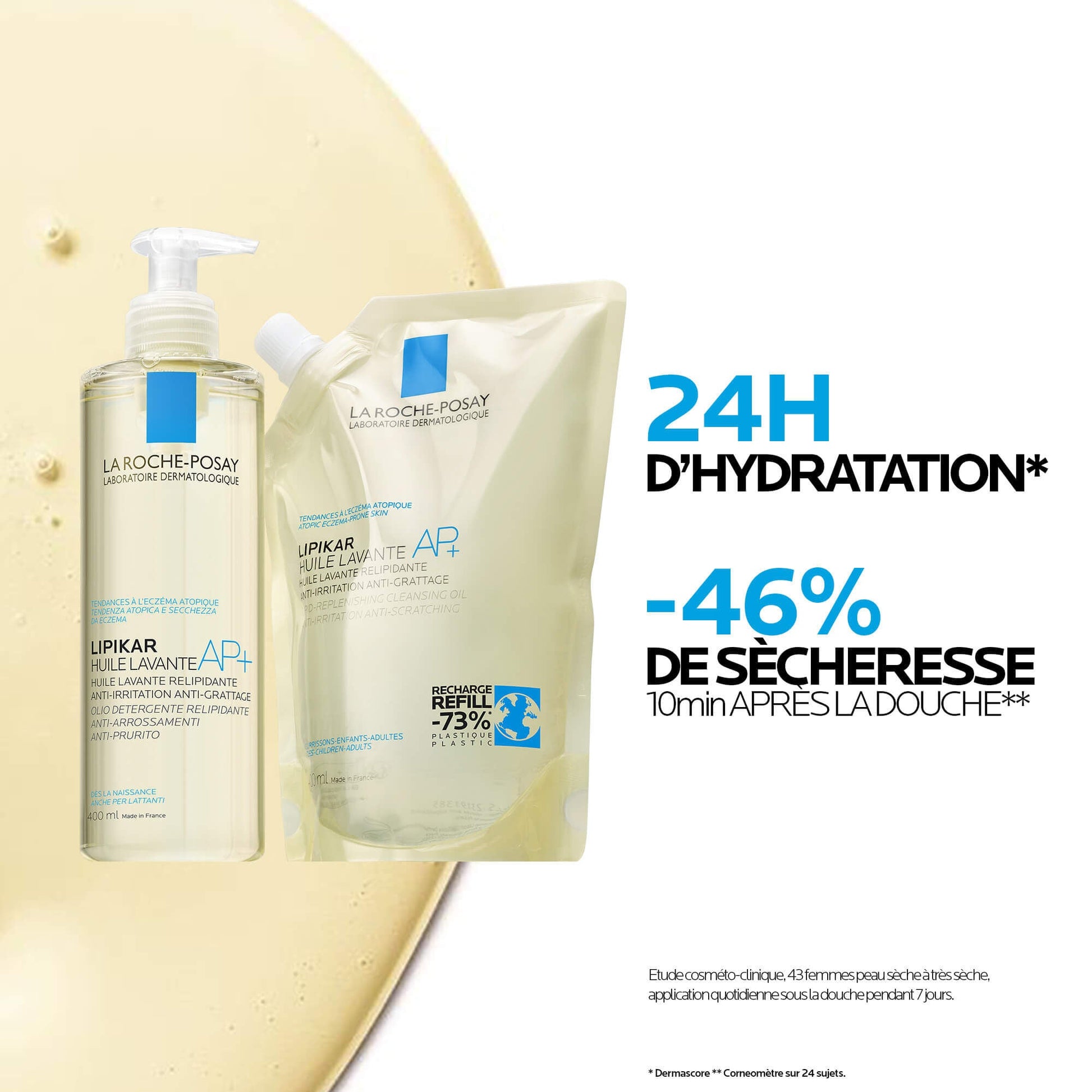 DUO LIPIKAR HUILE DE DOUCHE LAVANTE AP+ ET SON ECO-RECHARGE