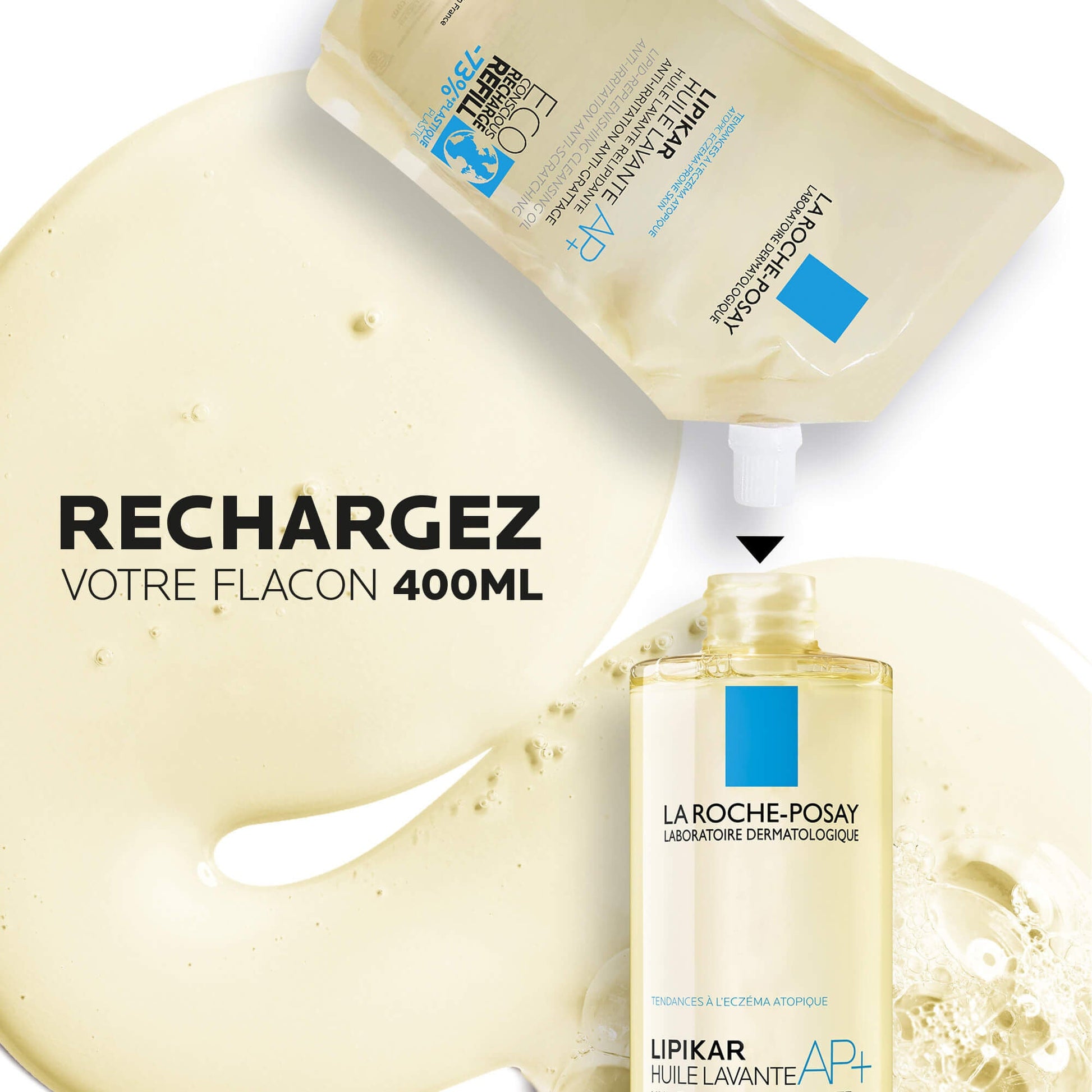 DUO LIPIKAR HUILE DE DOUCHE LAVANTE AP+ ET SON ECO-RECHARGE